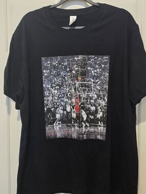 Title Michael Jordan The Shot Graphic T Shirt Black XL Basketball Tee